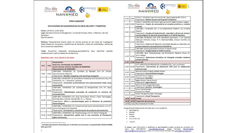 Foro NANBIOSIS NANOMED